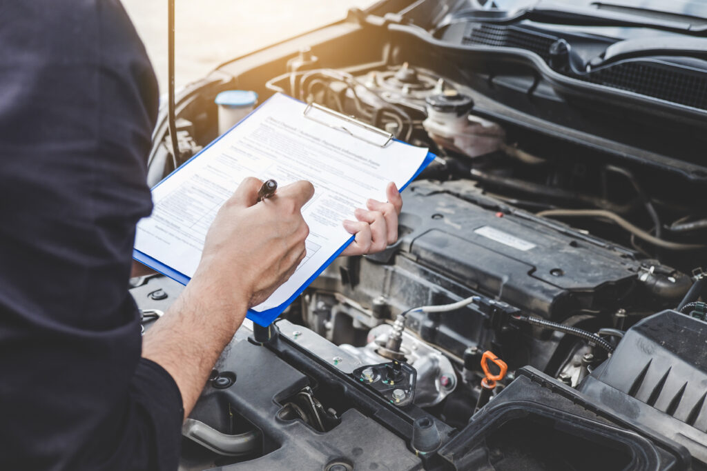Services car engine machine concept, Automobile mechanic repairm MOT Nottingham